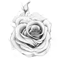 Wilting Rose tattoo design idea
