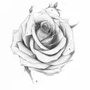 Wilting Rose tattoo design idea