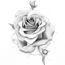 Wilting Rose tattoo design idea
