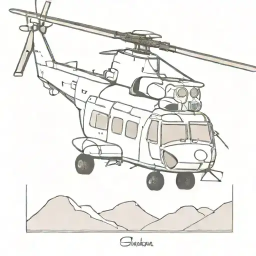 chinook helicopter tattoo design idea