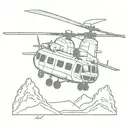 chinook helicopter tattoo design idea