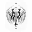 half Elephant tattoo design idea