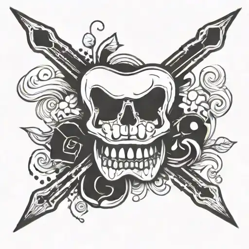 A tooth-themed tattoo design symbolizing your occupation as a dental technician, utilizing blackwork style for a bold look tattoo design idea