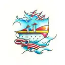 boomerang tattoo design idea