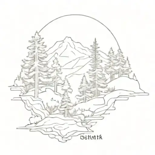 flagstaff pines tattoo design idea