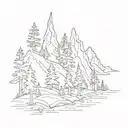 flagstaff pines tattoo design idea