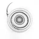 fibonacci spiral fern tattoo design idea