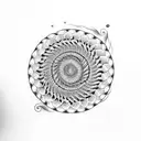 fibonacci spiral fern tattoo design idea