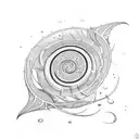 golden spiral bracken tattoo design idea