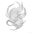 golden spiral bracken tattoo design idea