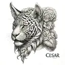 the name Cesar  tattoo design idea