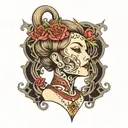 mama tried neck tattoo design idea