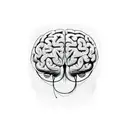 neuroscience, brain diagram tattoo design idea