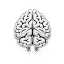 neuroscience, brain diagram tattoo design idea