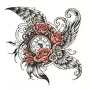 three and time tattoo design idea