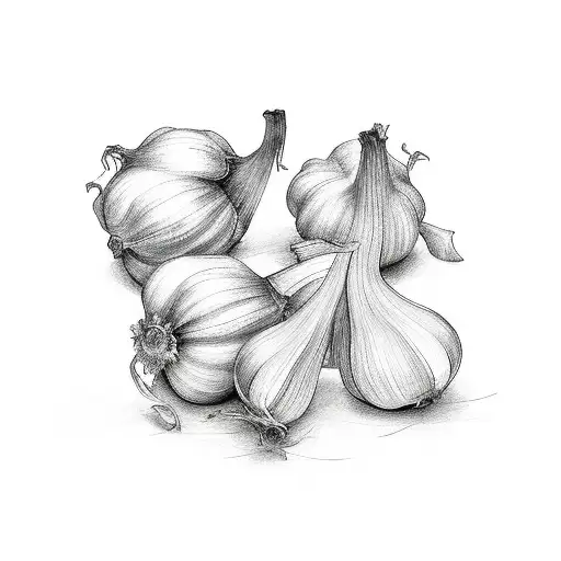 garlic tattoo design idea