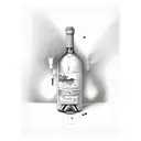 wine bottle  tattoo design idea