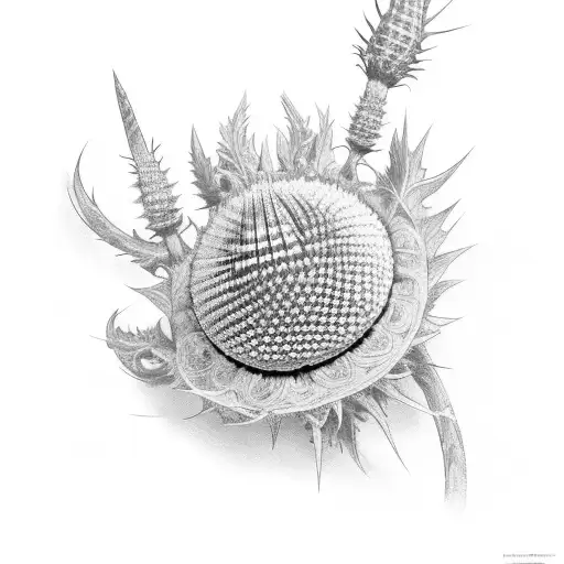 leeboard and thistle tattoo design idea