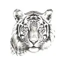 tiger head tattoo design idea