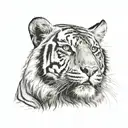 tiger head tattoo design idea