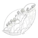 cliff overlooking tattoo design idea