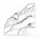 cliff overlooking tattoo design idea