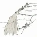 cliff overlooking tattoo design idea
