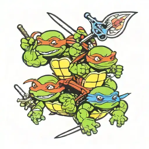 teenage mutant ninja turtles tattoo design idea