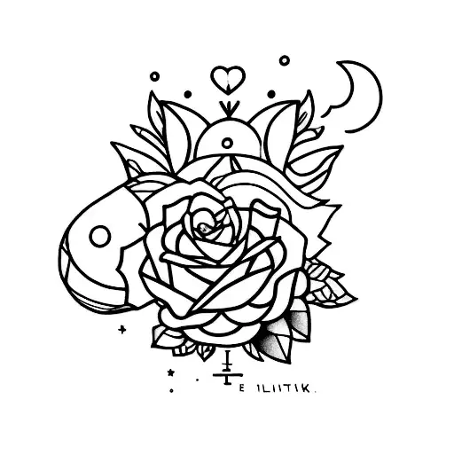 cute and edgy tattoo design idea