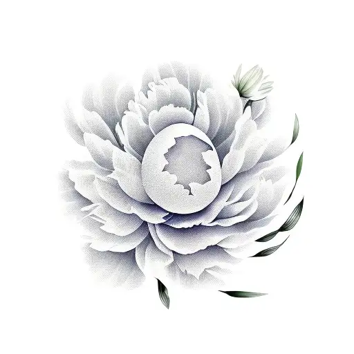 Peony tattoo design idea