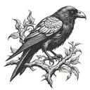 Raven Scary devil tattoo design idea
