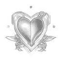 heart, cross, anker tattoo design idea