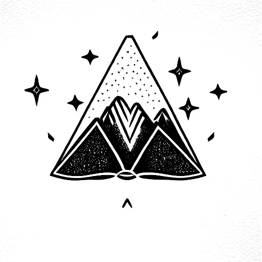 a book opened to flowers, mountains, ocean animals, stars, dragons, planets and sky tattoo design idea