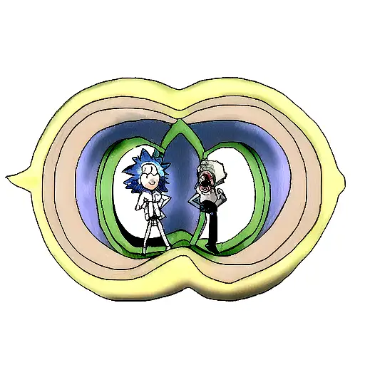 rick and morty portal tattoo design idea