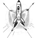 A rocket taking off, with its trajectory forming the lines of a graph, could symbolize growth, progress, and achievement tattoo design idea