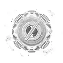 Oreo cookie with a dollar symbol in the middle tattoo design idea