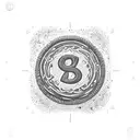 Oreo cookie with a dollar symbol in the middle tattoo design idea