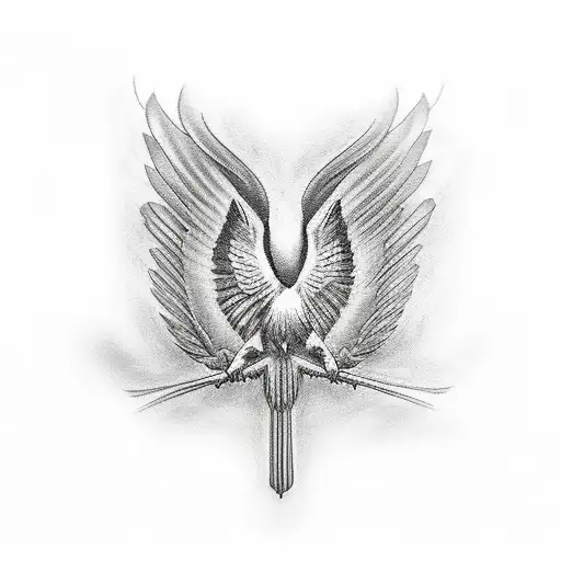 red cardinal  tattoo design idea