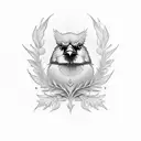 red cardinal  tattoo design idea