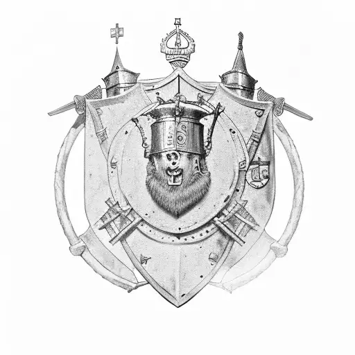 Monty Python and the holy grail,sir bedivere shield, coconut, knights who say ni tattoo design idea