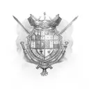 Monty Python and the holy grail,sir bedivere shield, coconut, knights who say ni tattoo design idea