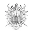 Monty Python and the holy grail,sir bedivere shield, coconut, knights who say ni tattoo design idea