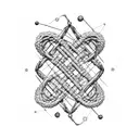 DNA double helix with study books intertwined tattoo design idea