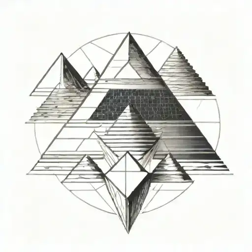 pyramids cheops cleopatra tattoo design idea