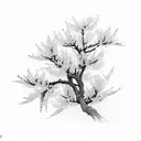 black cherry blossoms tattoo design idea