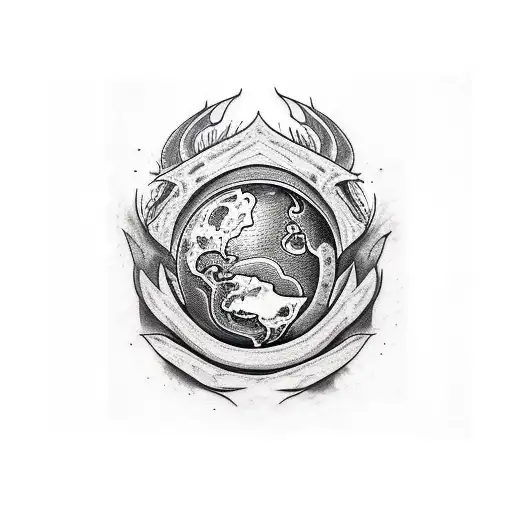 earth dragon tattoo design idea