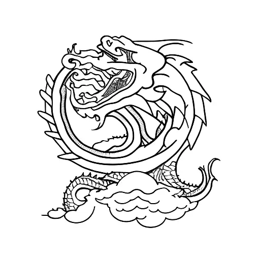 earth dragon tattoo design idea