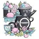 cute pastel kitchen tattoo design idea