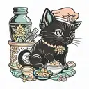 cute pastel kitchen tattoo design idea