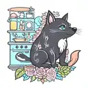 cute pastel kitchen tattoo design idea
